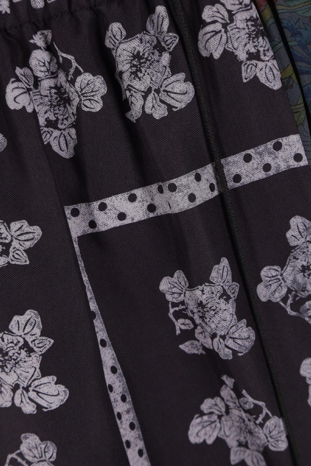 MARINE SERRE Pantalone Pajama In Seta Rigenerata