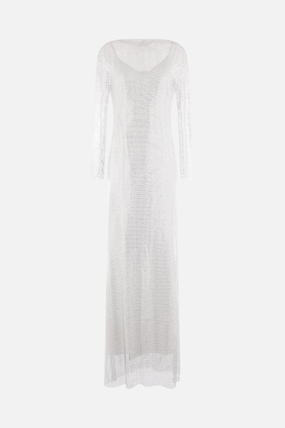 MAX MARA abito Caracas in rete con cristalli