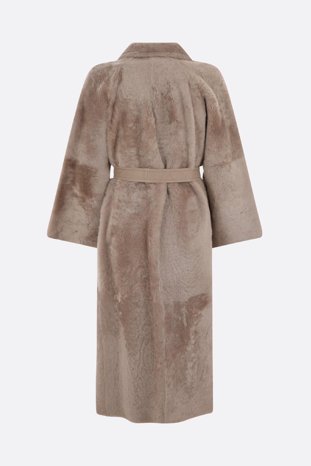 MAX MARA Cappotto A Vestaglia Calmi In Shearling