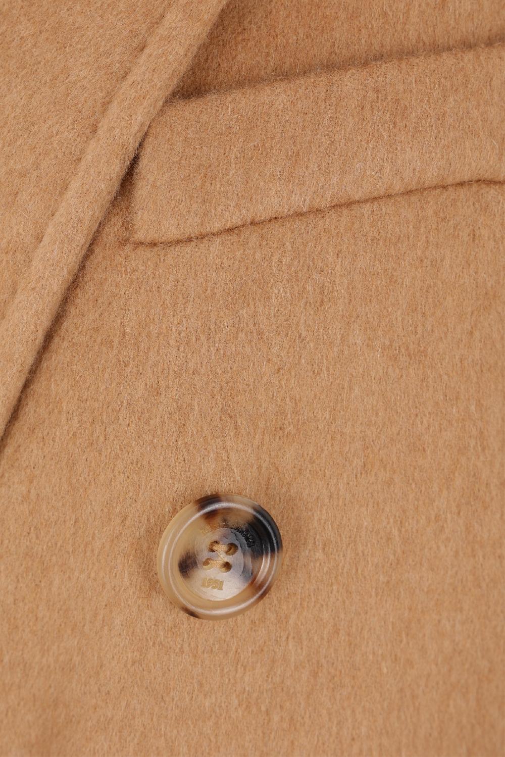 MAX MARA Cappotto Doppiopetto Fungo In Cammello