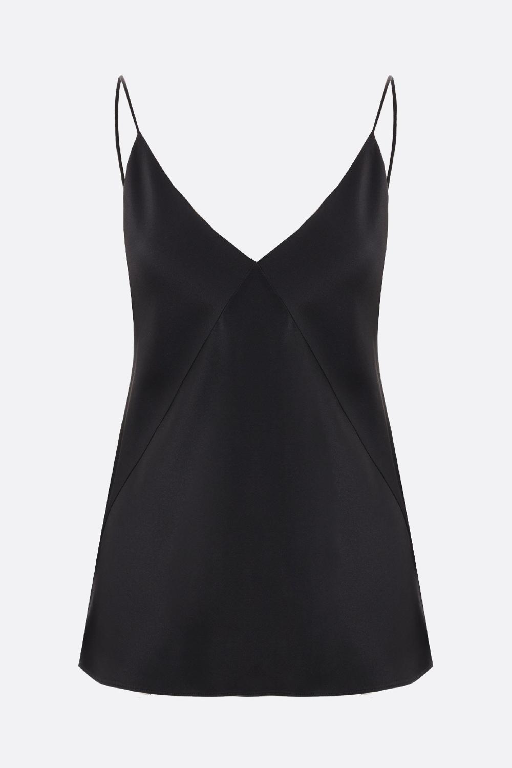 MAX MARA top Metallo in raso di seta