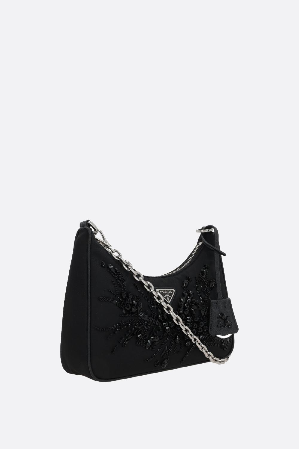 PRADA Mini Borsa Prada Re-Edition In Re-Nylon Con Ricamo