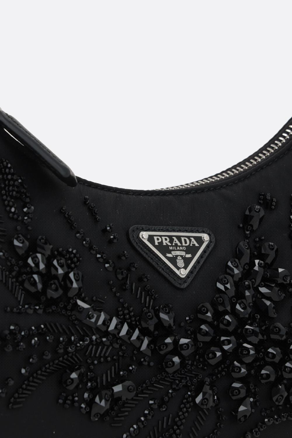 PRADA Mini Borsa Prada Re-Edition In Re-Nylon Con Ricamo