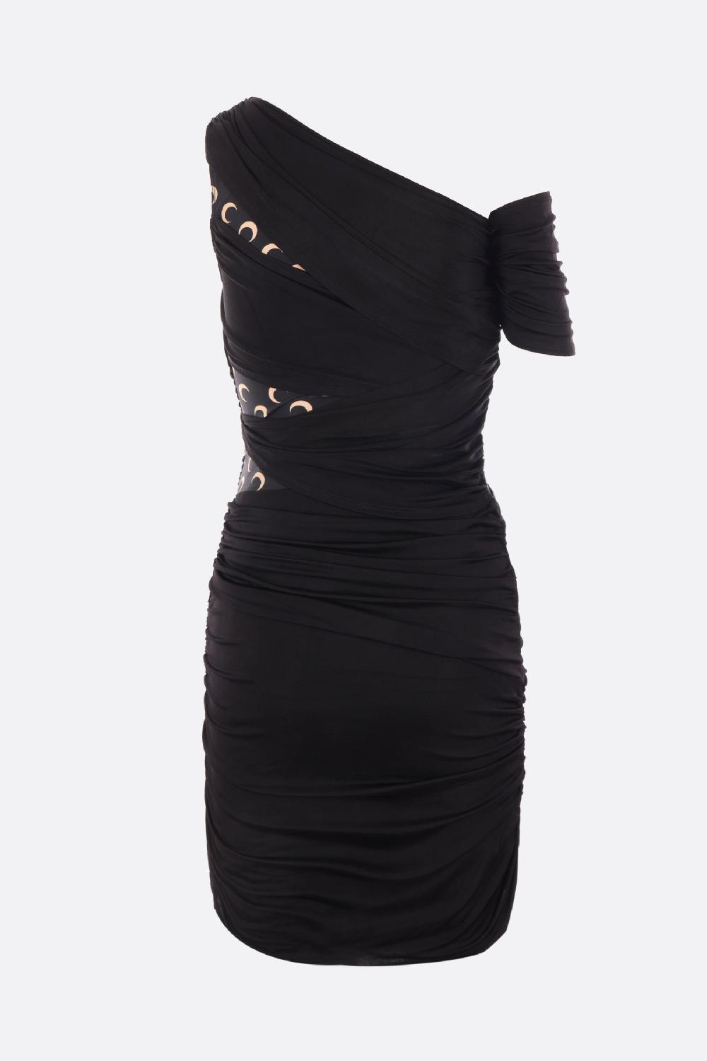 MARINE SERRE Miniabito Body Shelter In Viscosa Stretch Drappeggiata