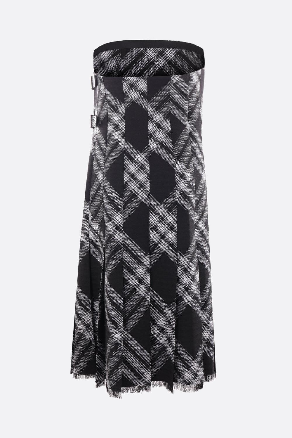 BURBERRY Miniabito Bustier A Portafoglio In Lana Tartan