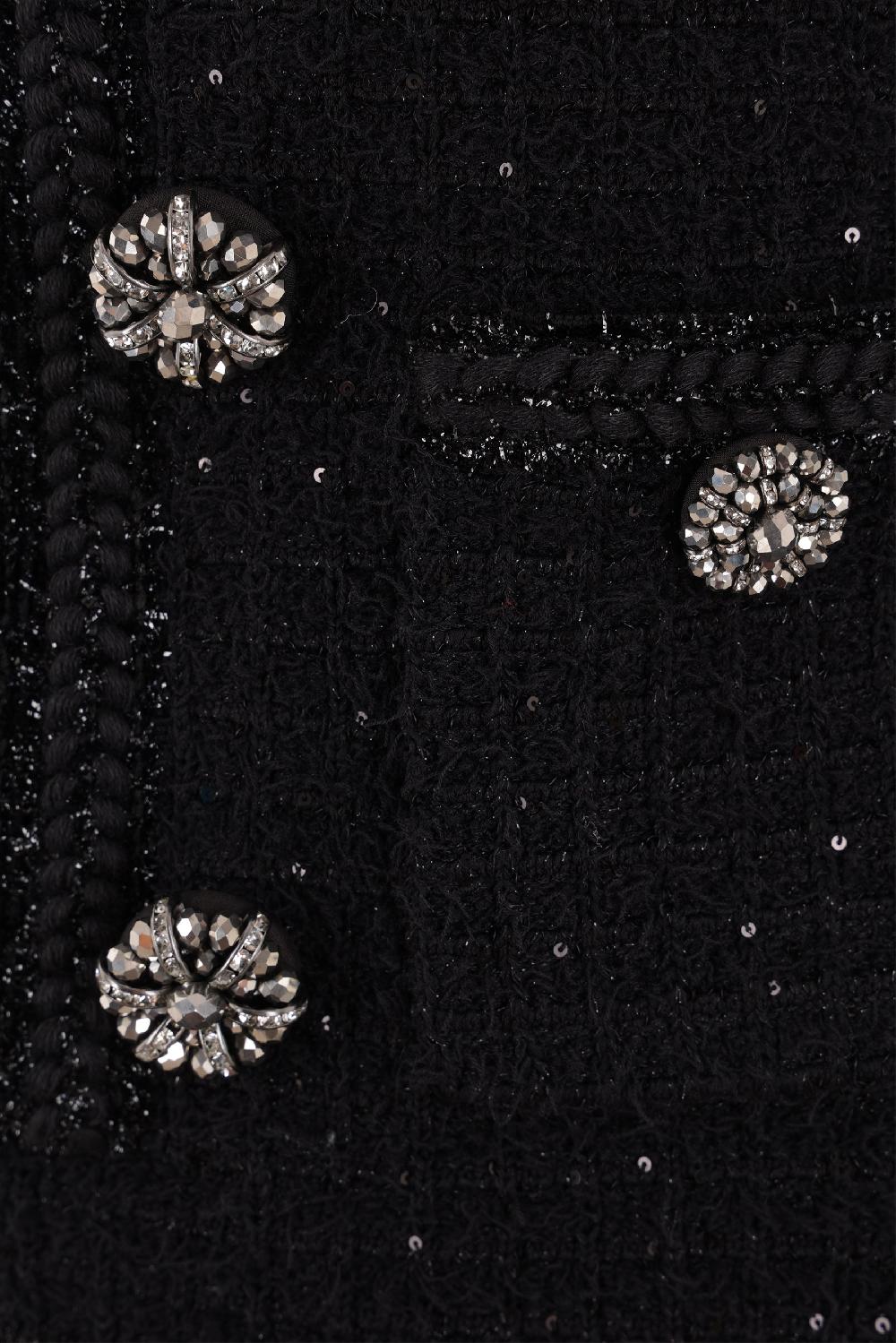 SELF PORTRAIT Miniabito In Maglia Texturizzata Con Paillettes