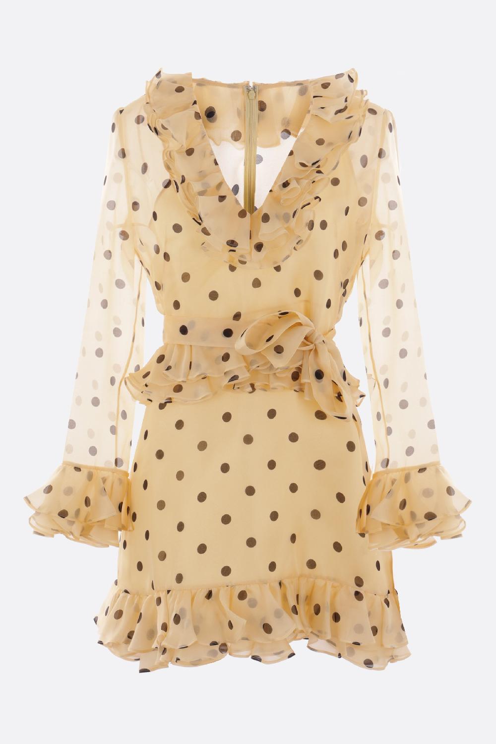 VALENTINO GARAVANI miniabito in organza stampa Pois Spots