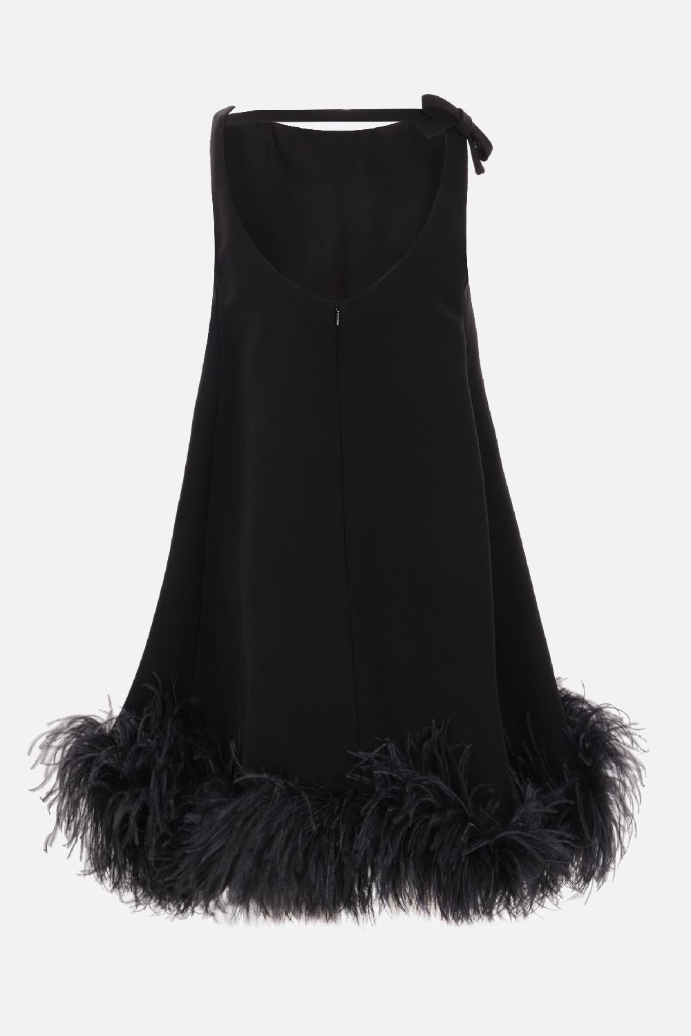 VALENTINO GARAVANI Miniabito In Structured Couture Con Piume