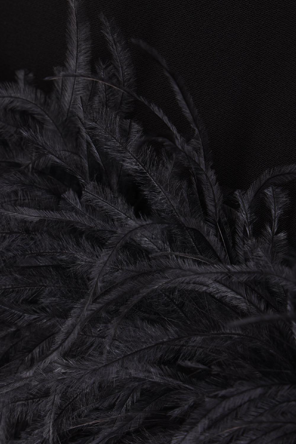 VALENTINO GARAVANI Miniabito In Structured Couture Con Piume