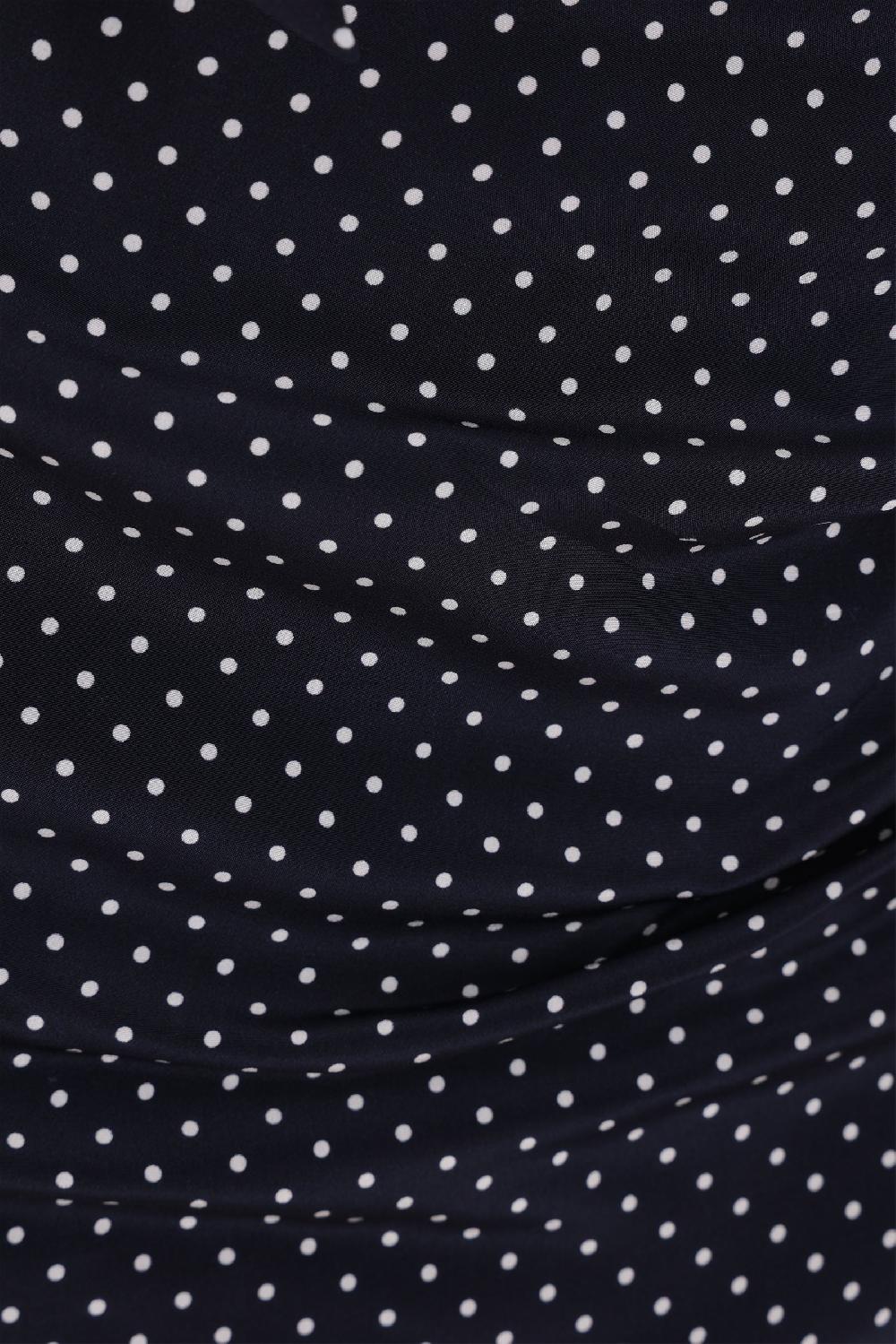 ALESSANDRA RICH Miniabito Off-the-shoulder In Seta A Pois