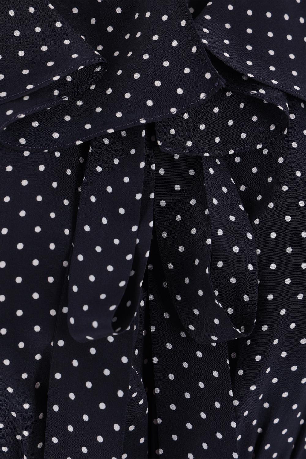 ALESSANDRA RICH Miniabito Off-the-shoulder In Seta A Pois