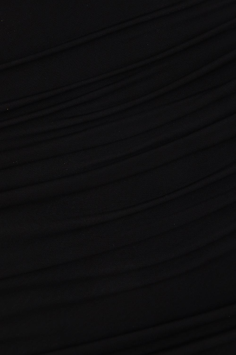 SAINT LAURENT Miniabito Smanicato In Jersey Con Drappeggi