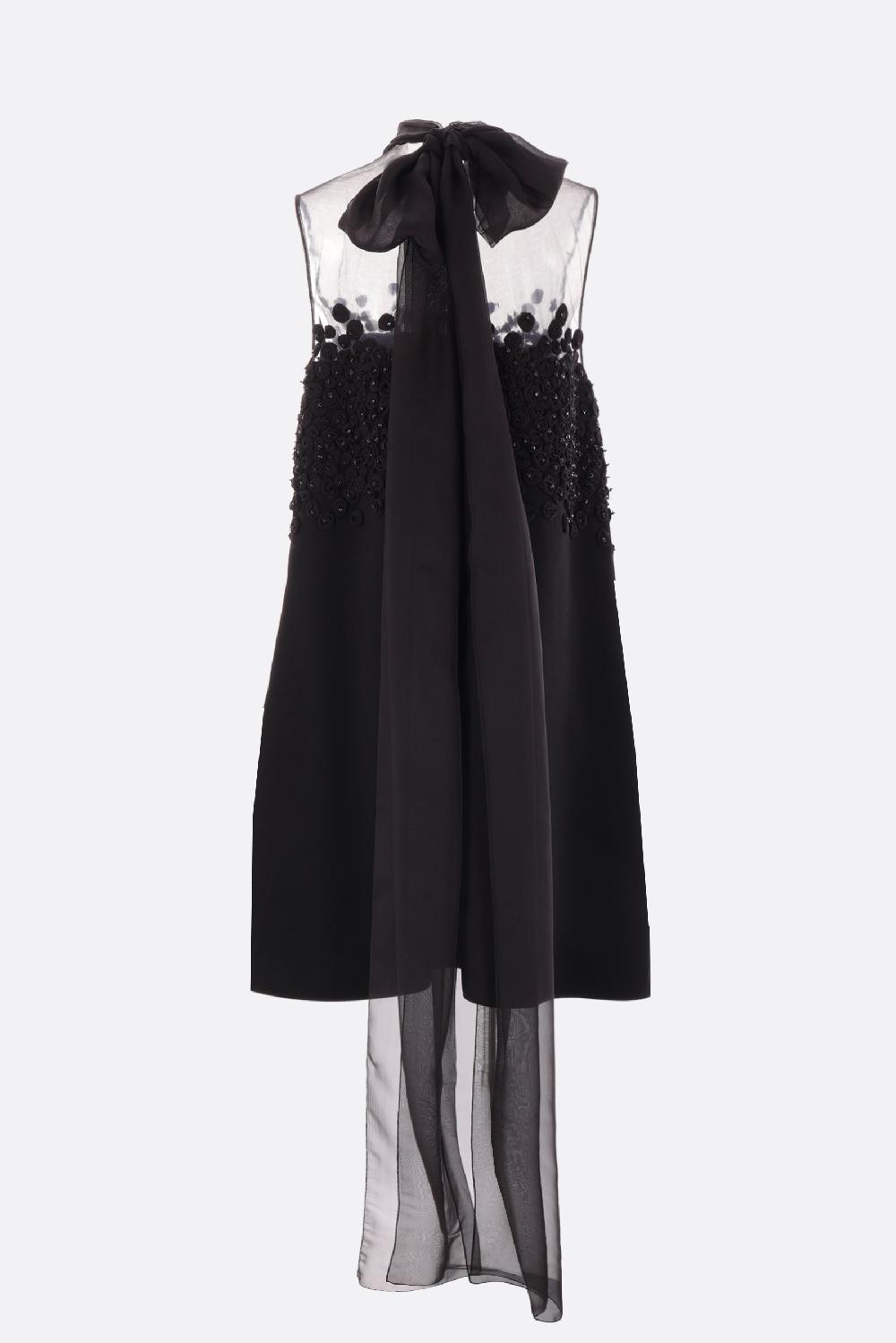 VALENTINO GARAVANI Miniabito Smanicato In Structured Couture