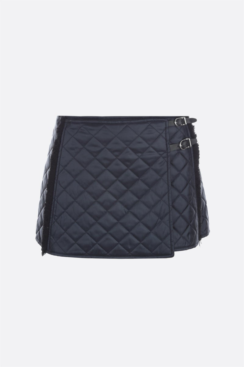 DURAZZI MILANO minigonna a trapezio in nylon trapuntato imbottito