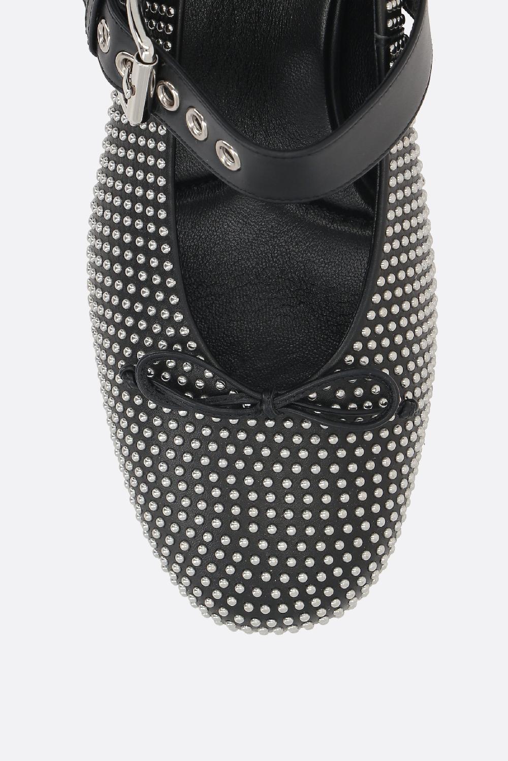 MIU MIU Ballerina In Pelle Borchiata