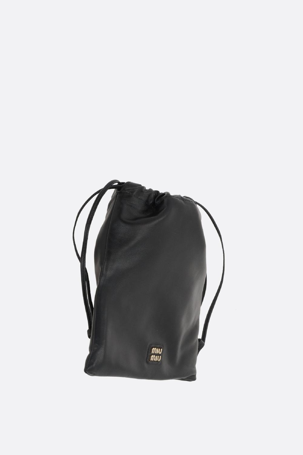 MIU MIU Pouch In Nappa Con Logo