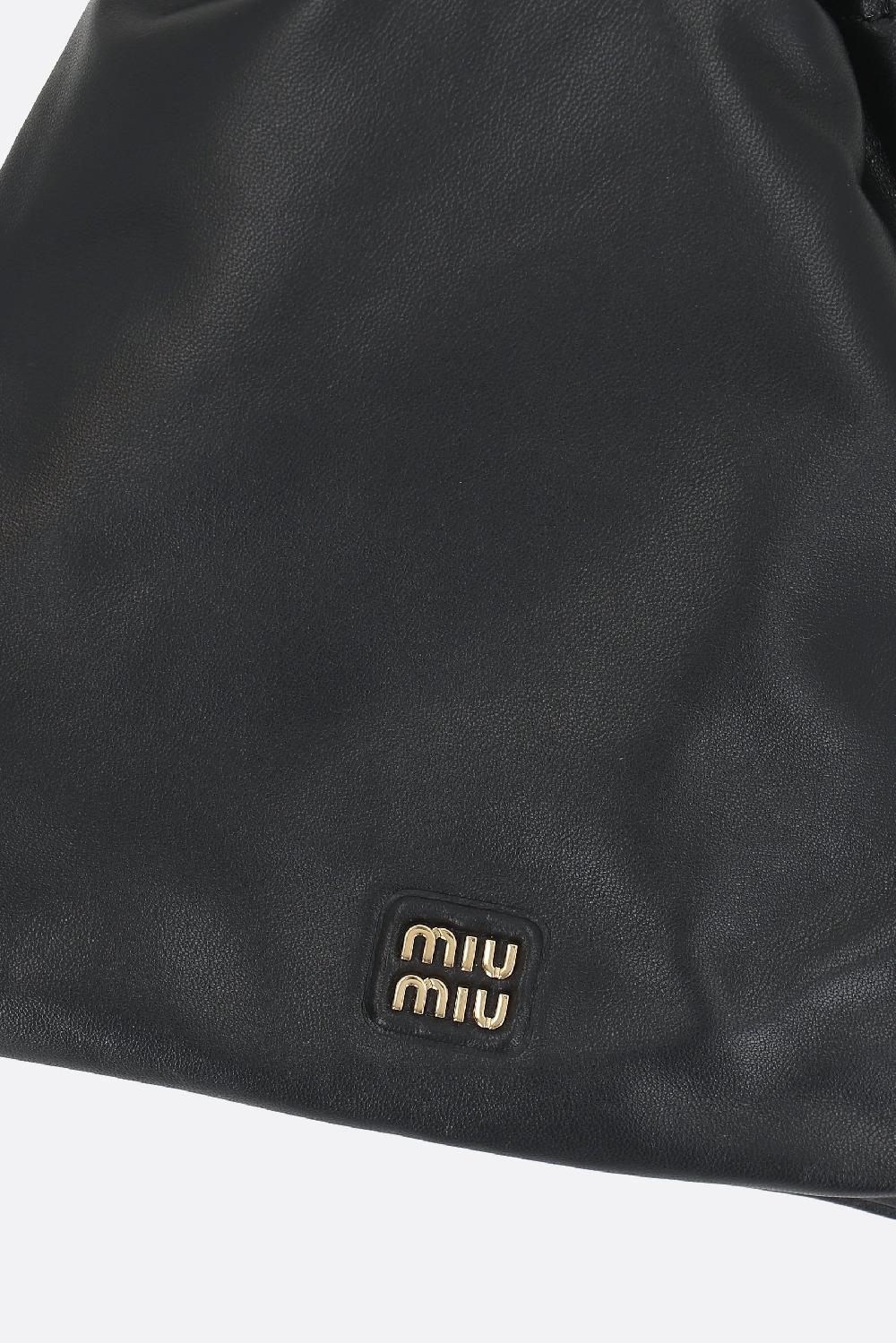 MIU MIU Pouch In Nappa Con Logo