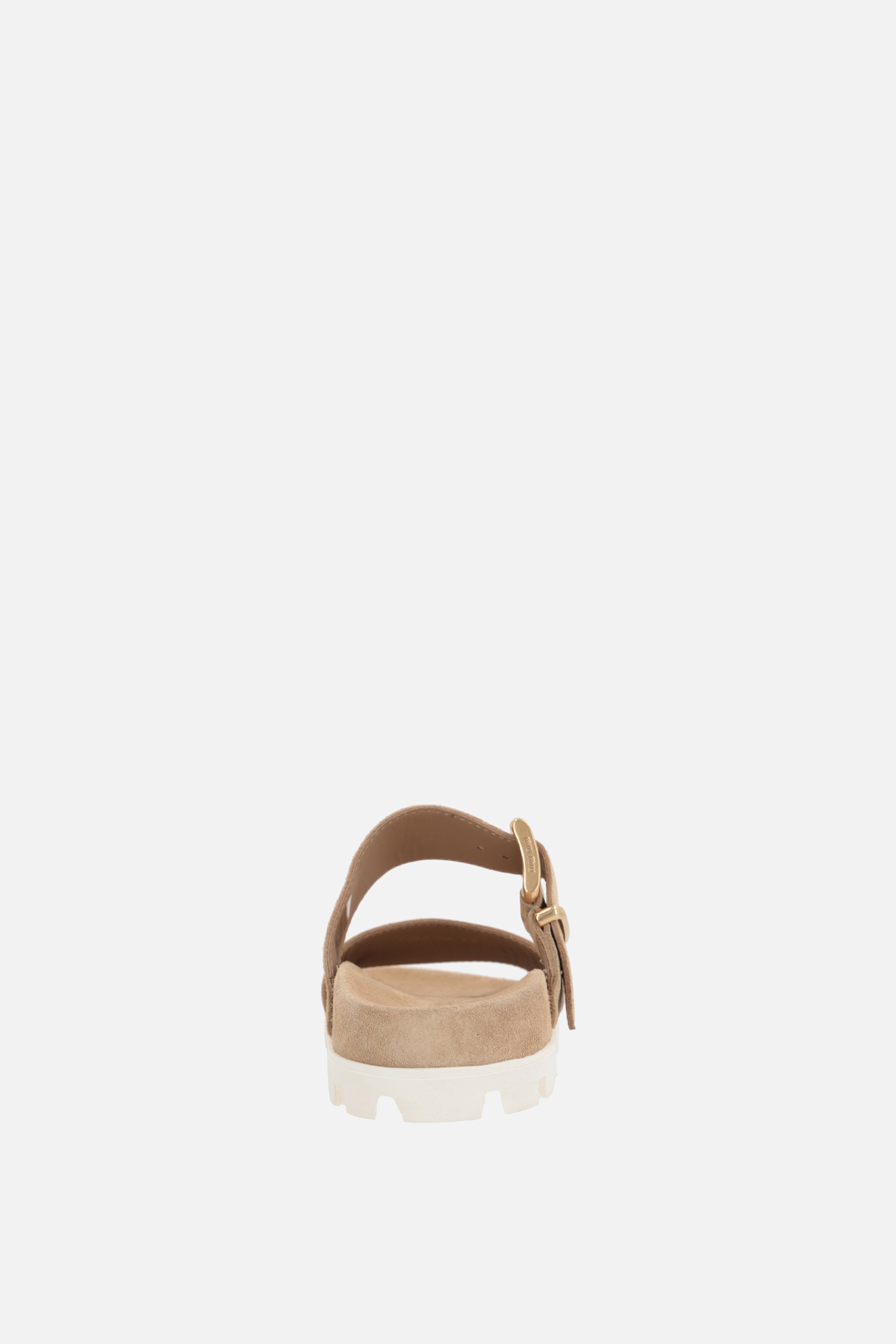 MIU MIU Sandalo Flat In Suede