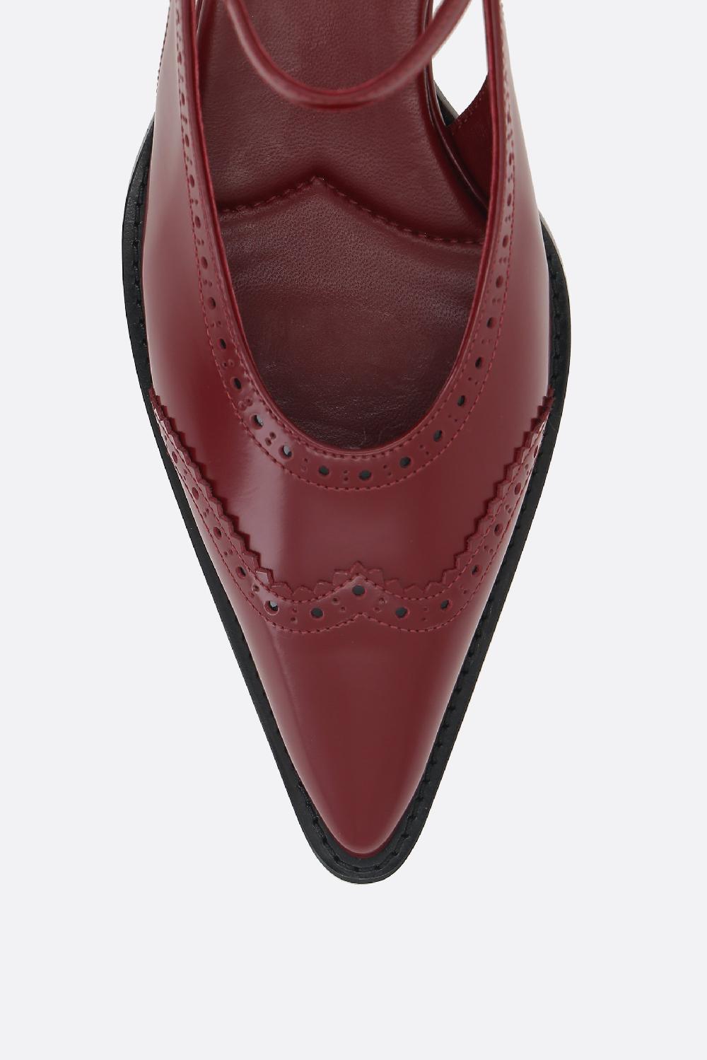 MIU MIU Slingback In Pelle Spazzolata