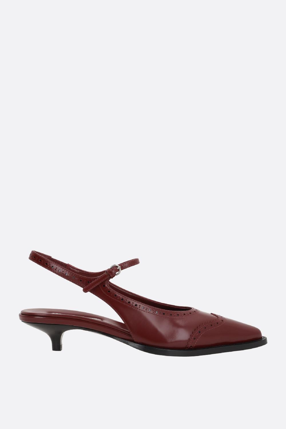 MIU MIU Slingback In Pelle Spazzolata