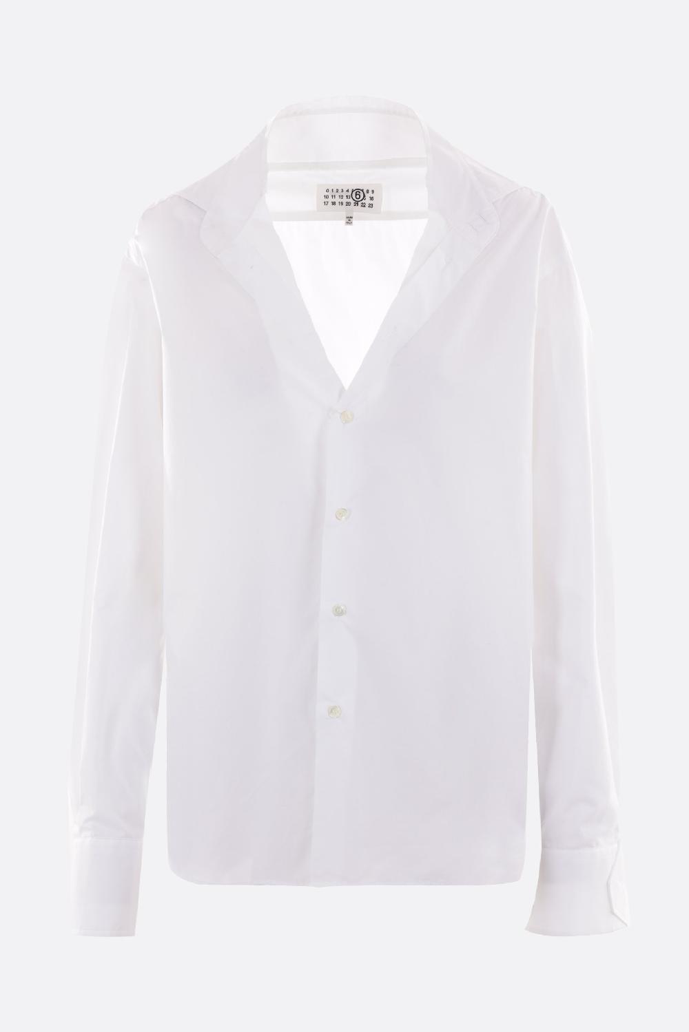 MM6 camicia in popeline con dettagli destrutturati