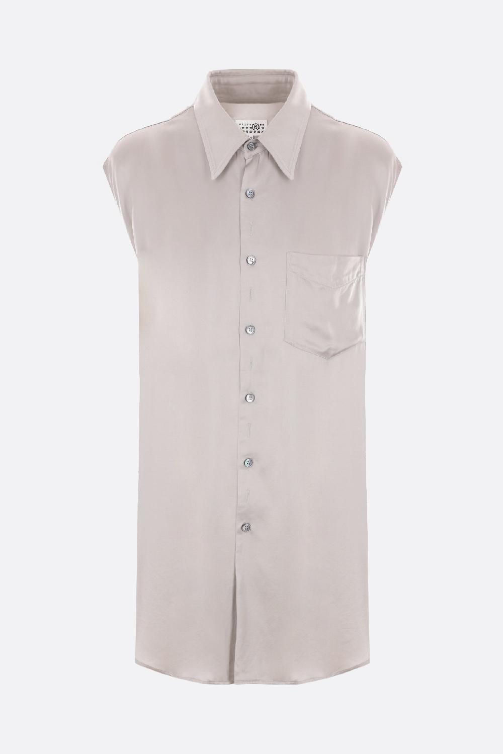 MM6 camicia smanicata in viscosa