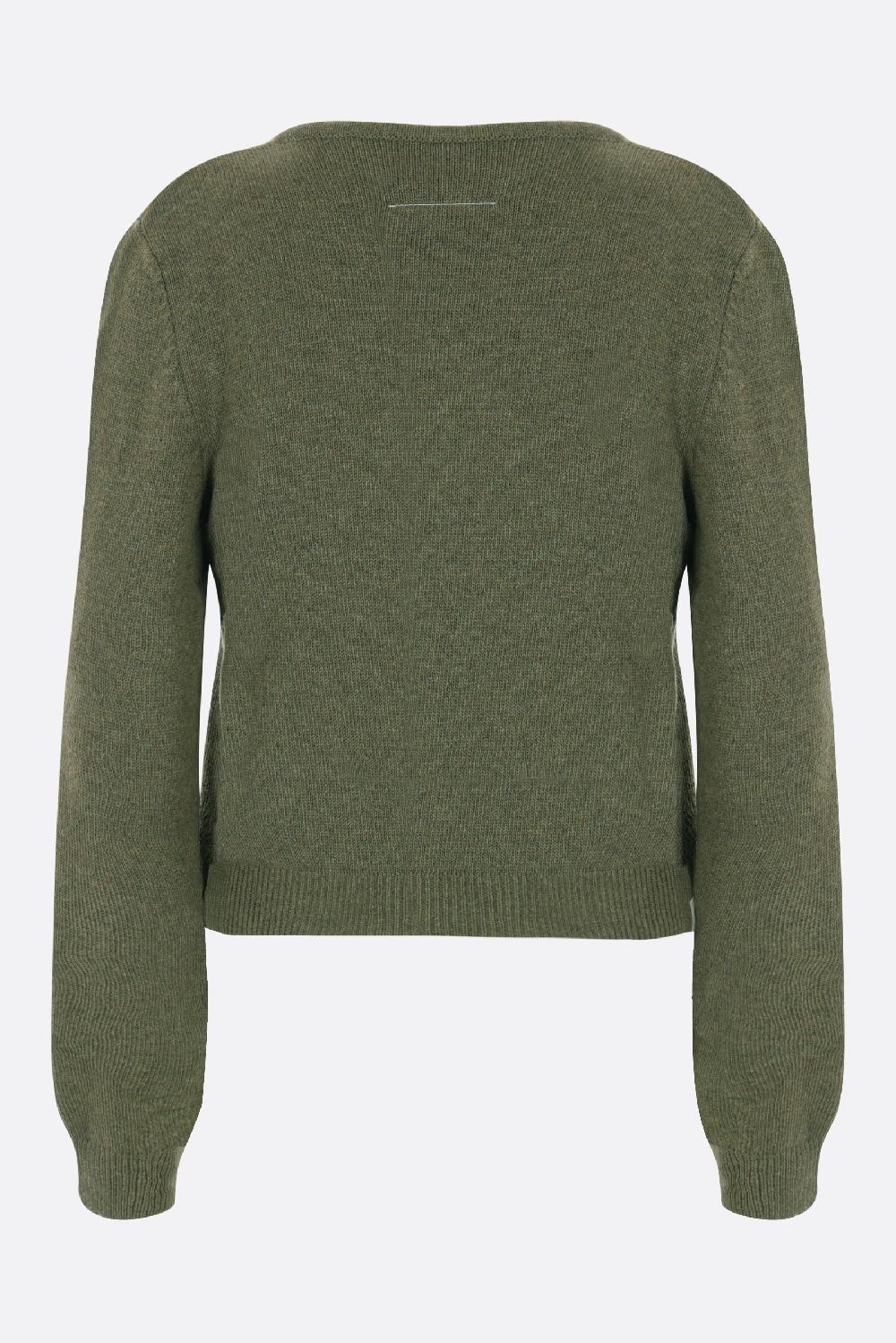 MM6 Pullover In Misto Lana Con Cut-out