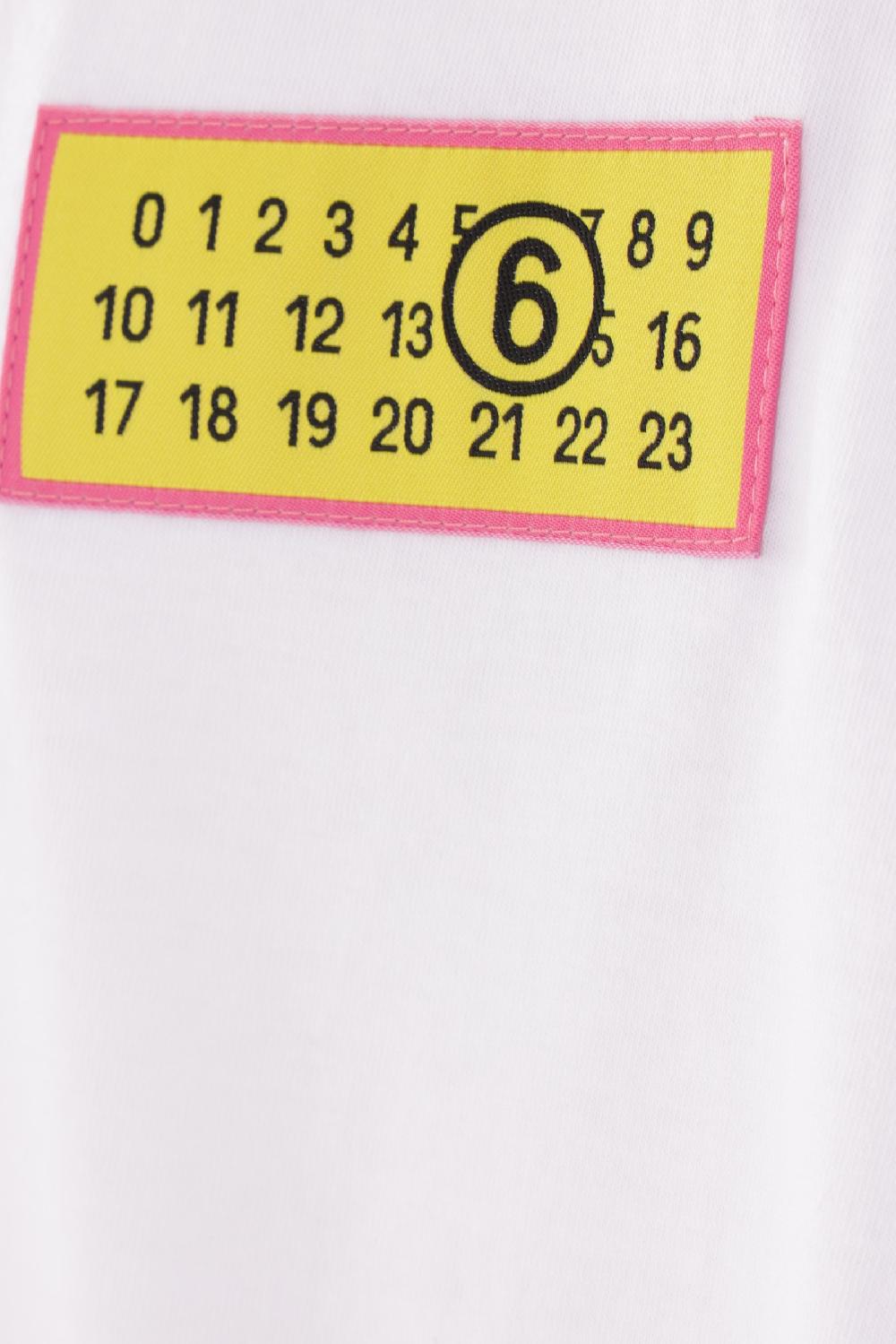 MM6 T-shirt In Cotone Patch Logo Numerico