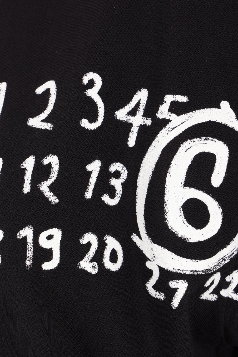 MM6 T-shirt In Cotone Stampa Logo Numerico