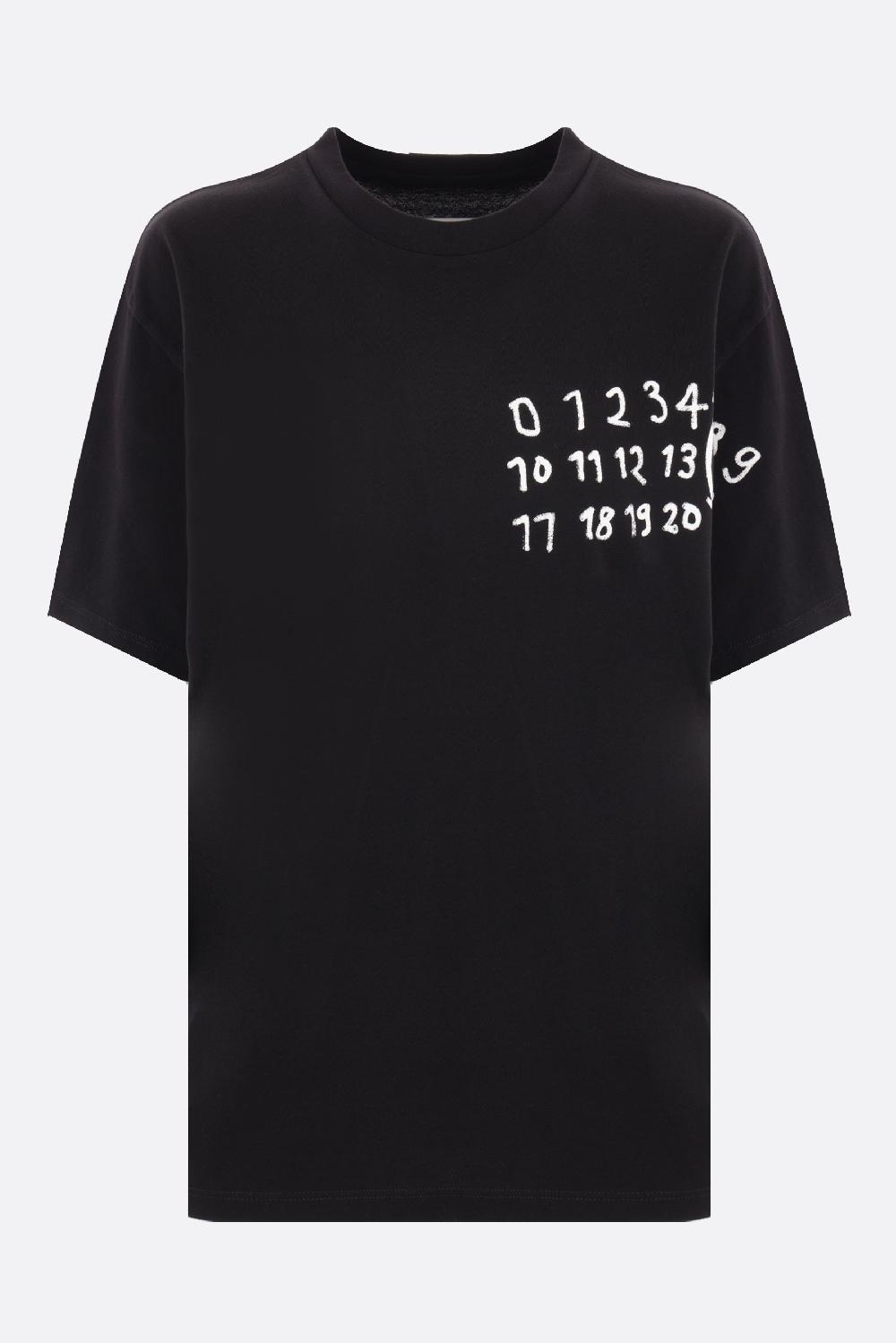 MM6 t-shirt in cotone stampa logo numerico