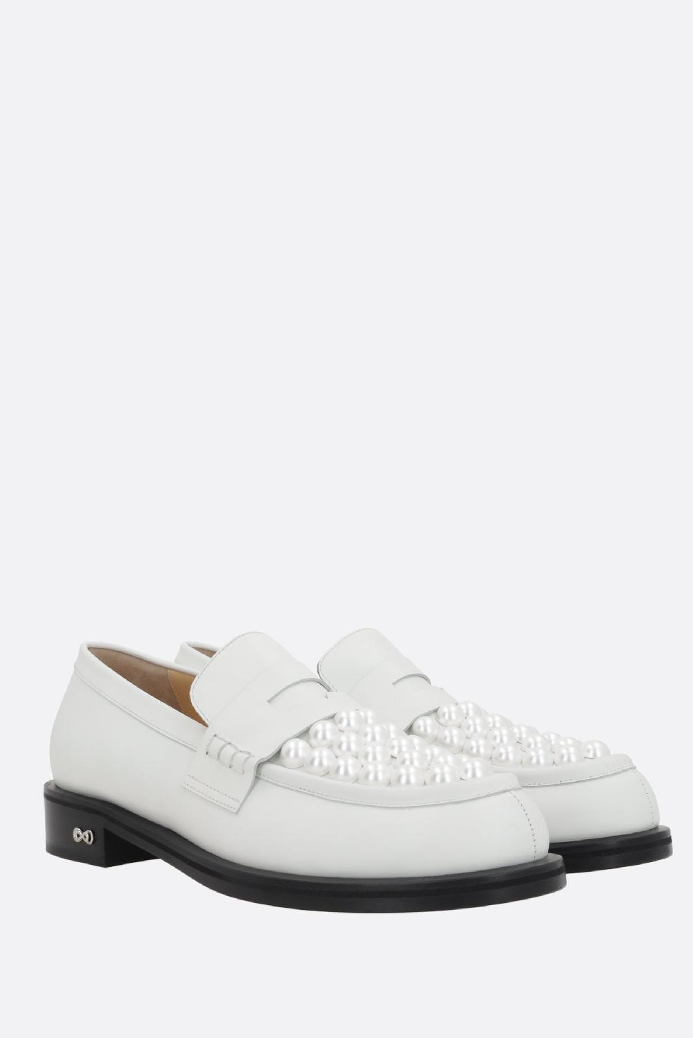 MACH & MACH Mocassino Sirene In Pelle Liscia Con Perle