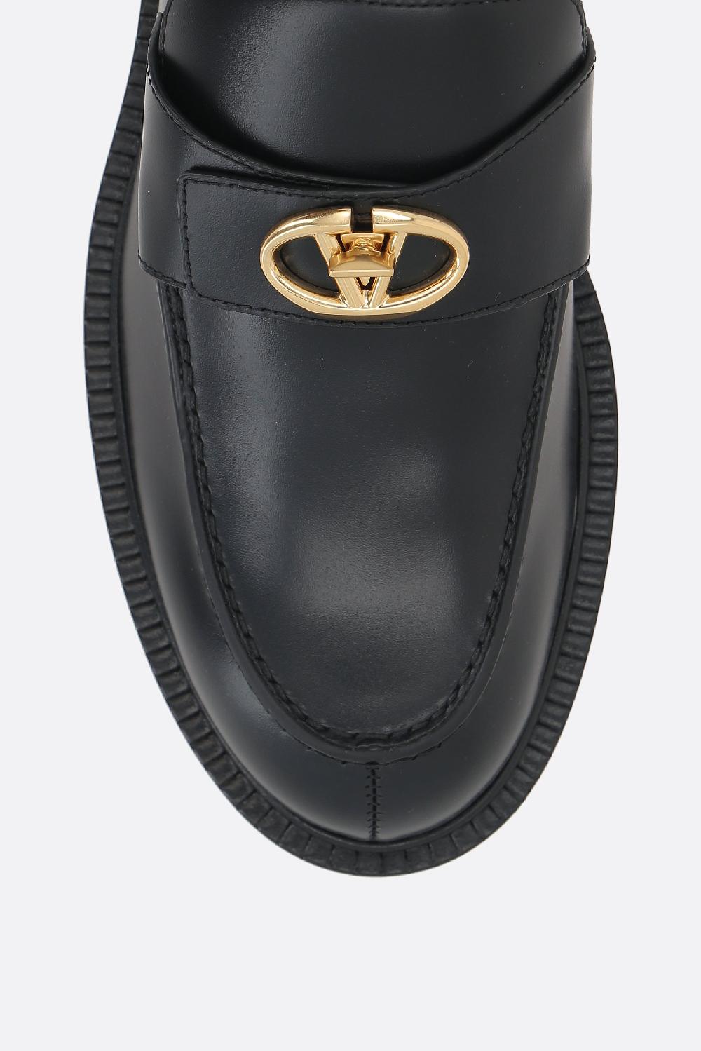 VALENTINO GARAVANI Mocassino VLogo Locker In Pelle Liscia