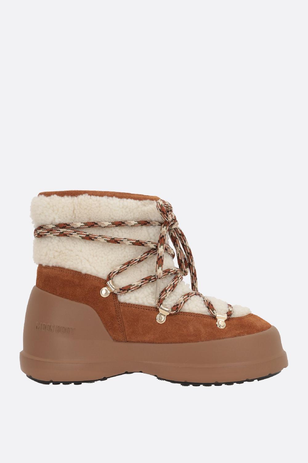 MOON BOOT stivaletto MB Luna in suede e shearling