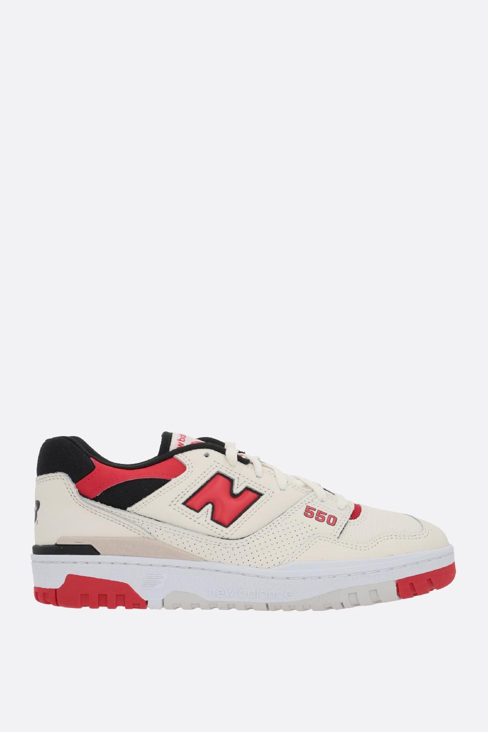 NEW BALANCE sneaker 550 in pelle liscia e mesh