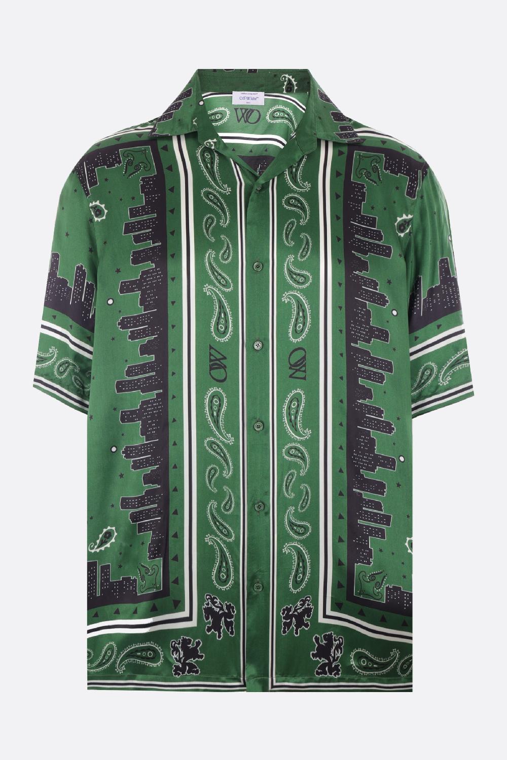 OFF WHITE camicia bowling Bandana in twill