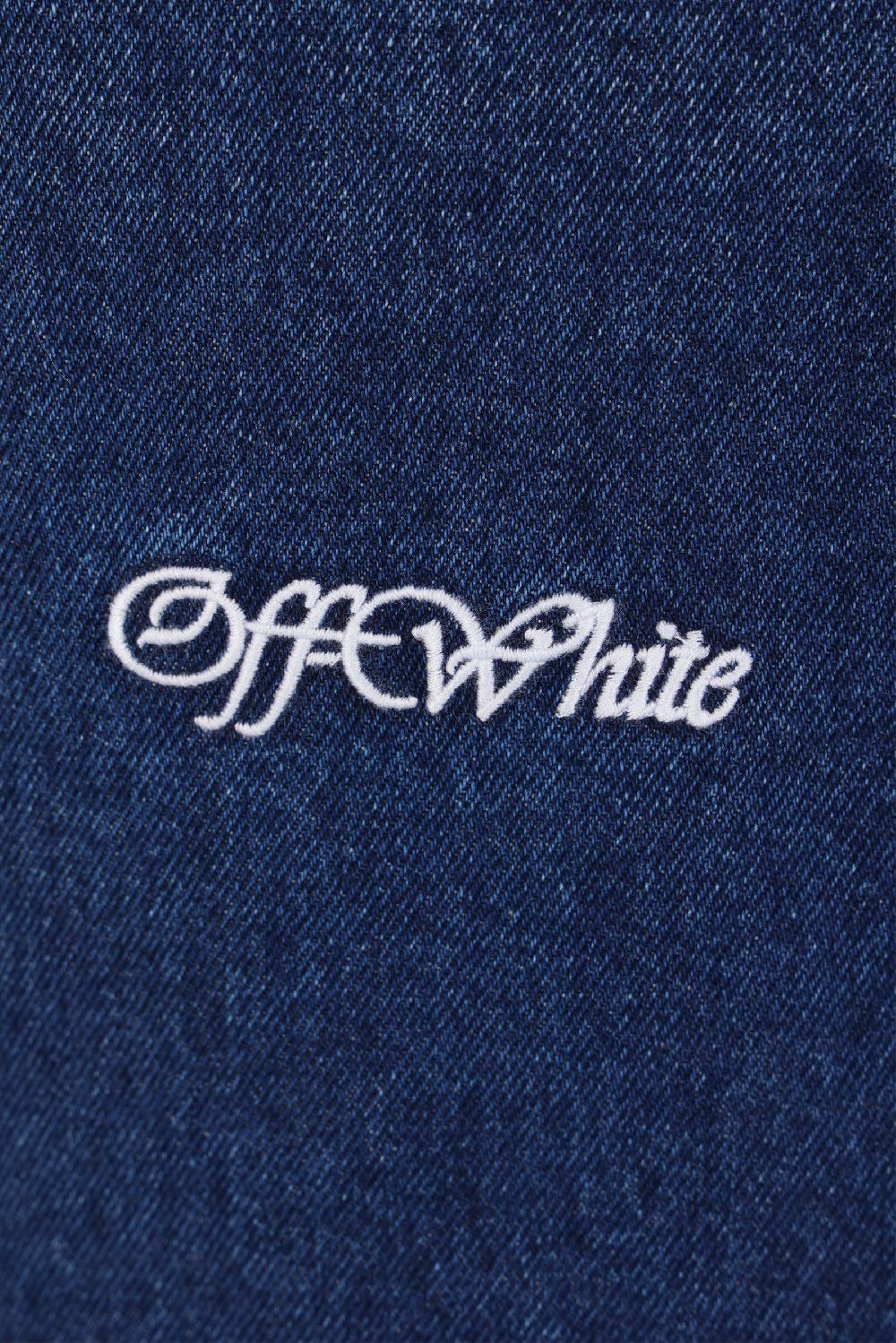 OFF WHITE Camicia Bowling Script In Denim