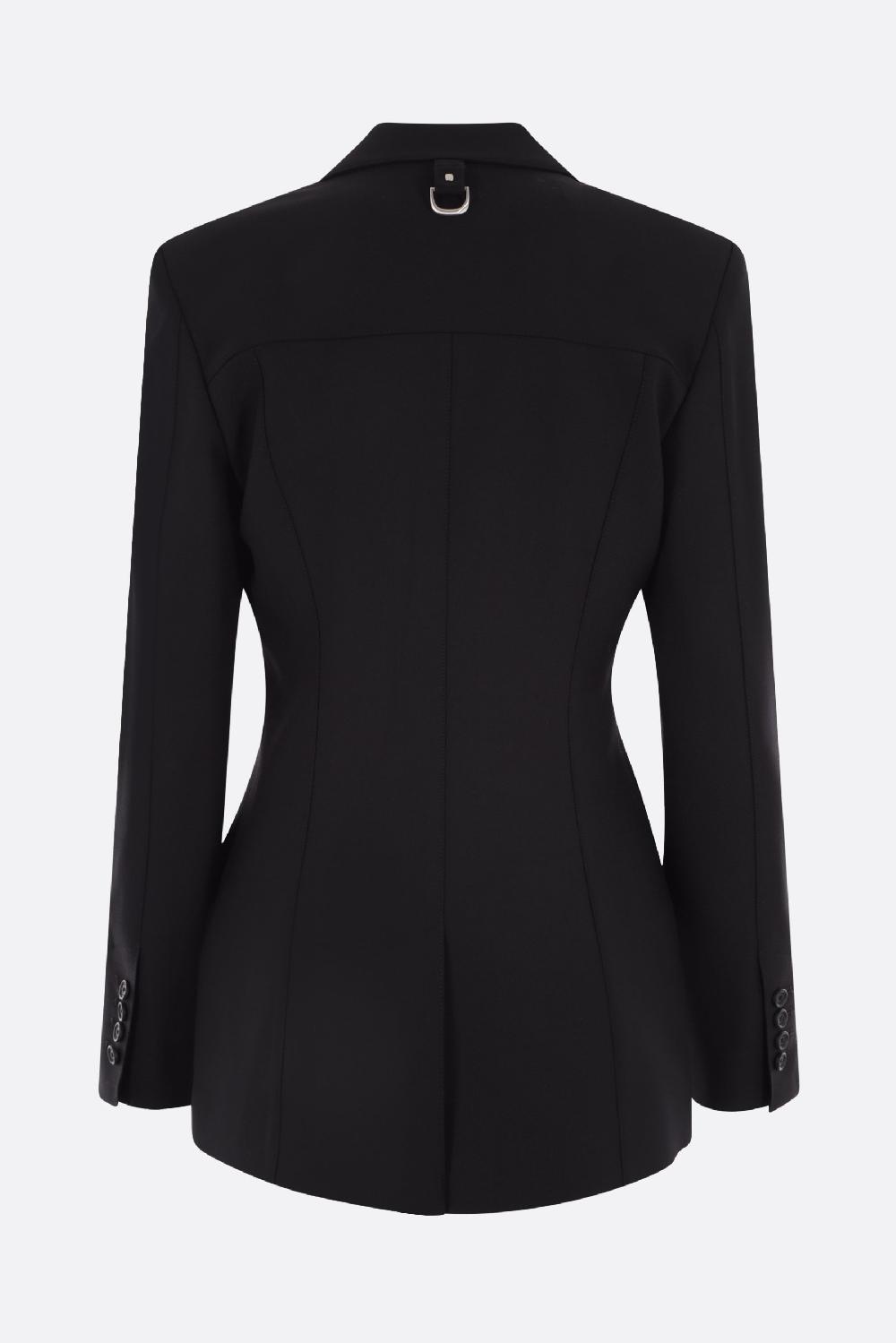 OFF WHITE Giacca Cargo Monopetto In Misto Lana