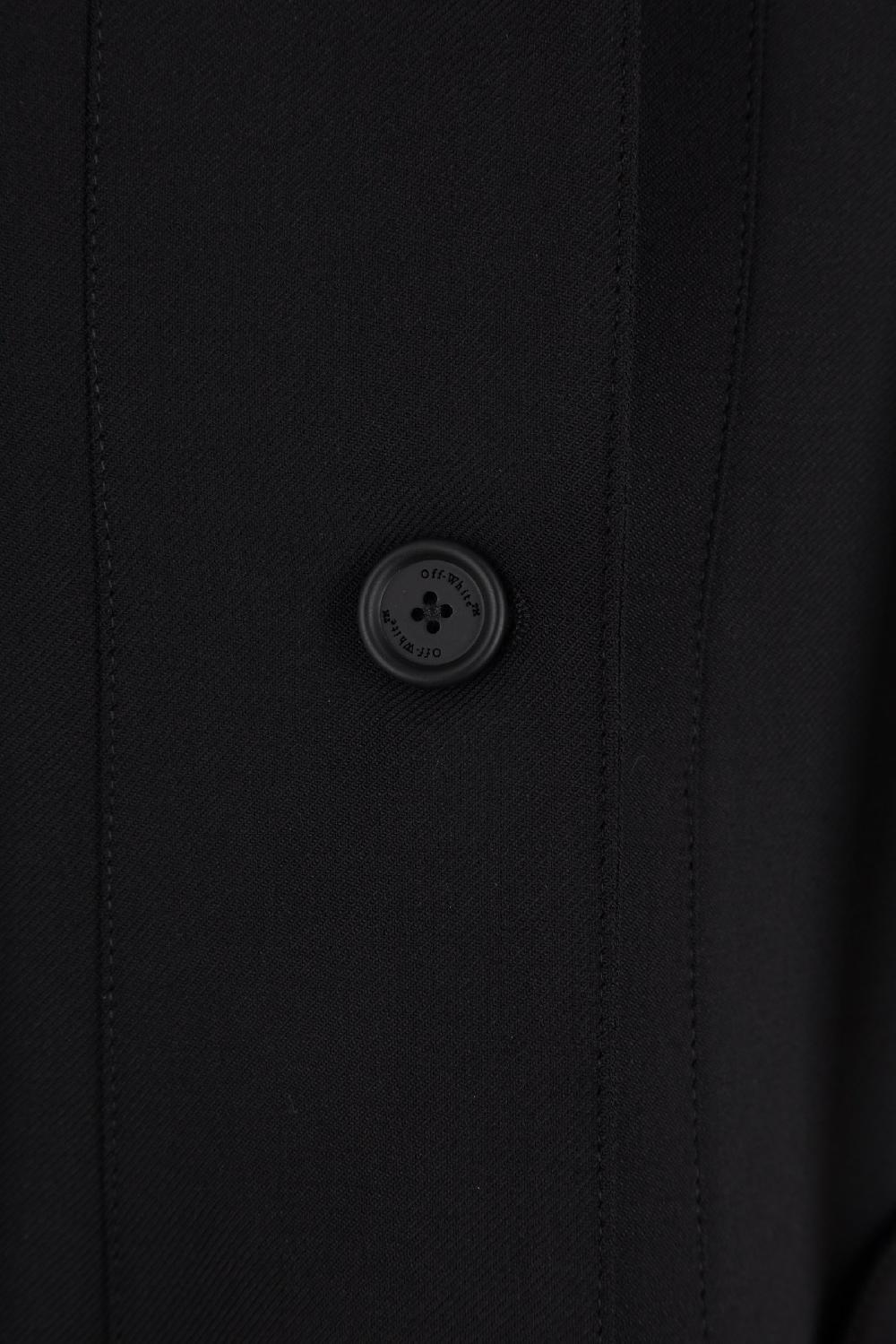 OFF WHITE Giacca Cargo Monopetto In Misto Lana