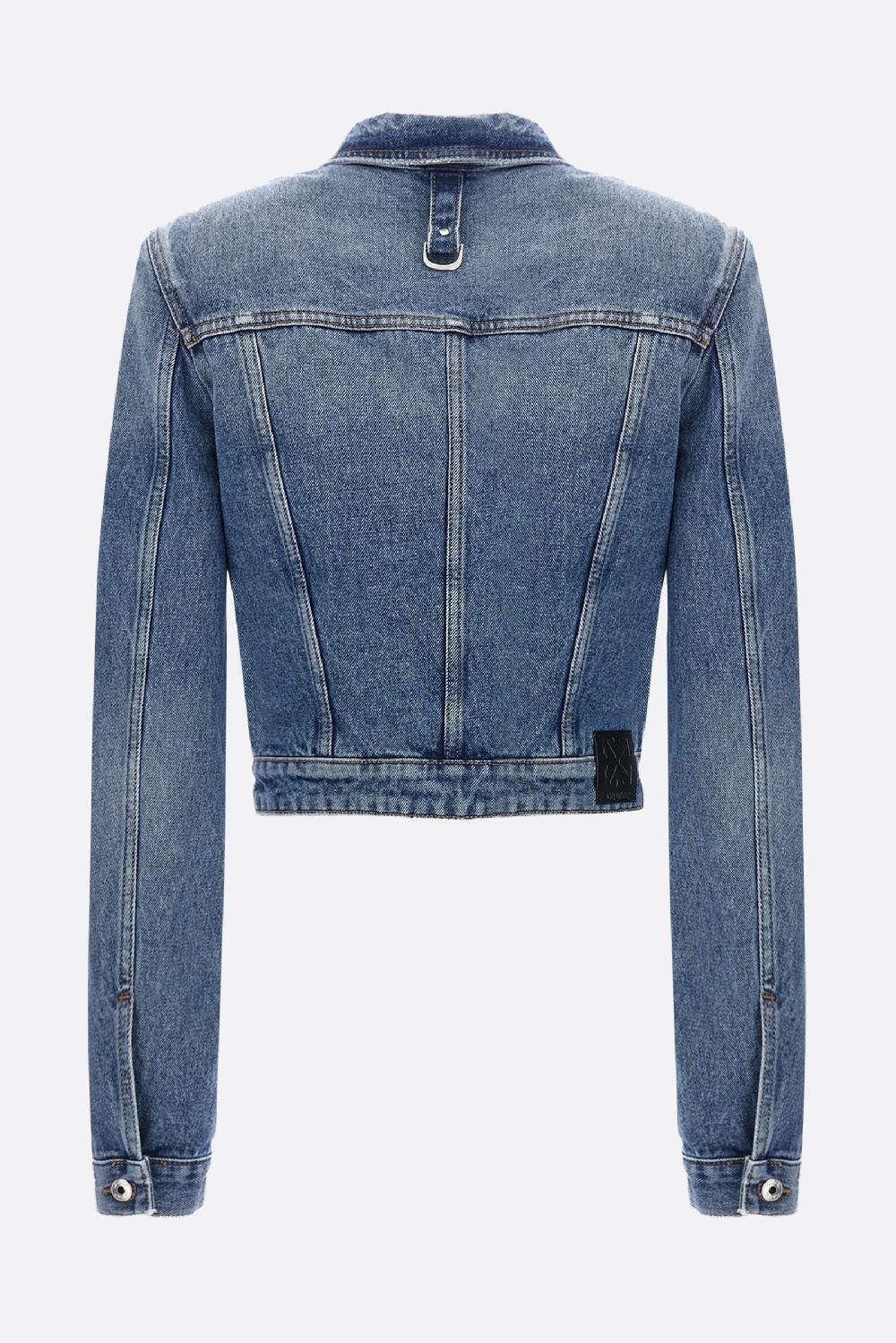 OFF WHITE Giubbotto Cargo Cropped In Denim