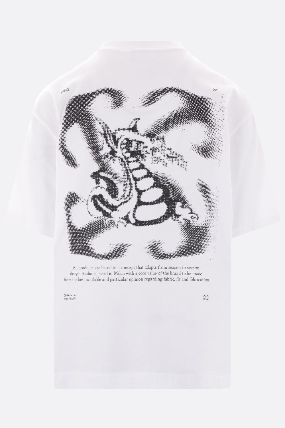 OFF WHITE T-shirt Dragon Arrow Skate In Cotone