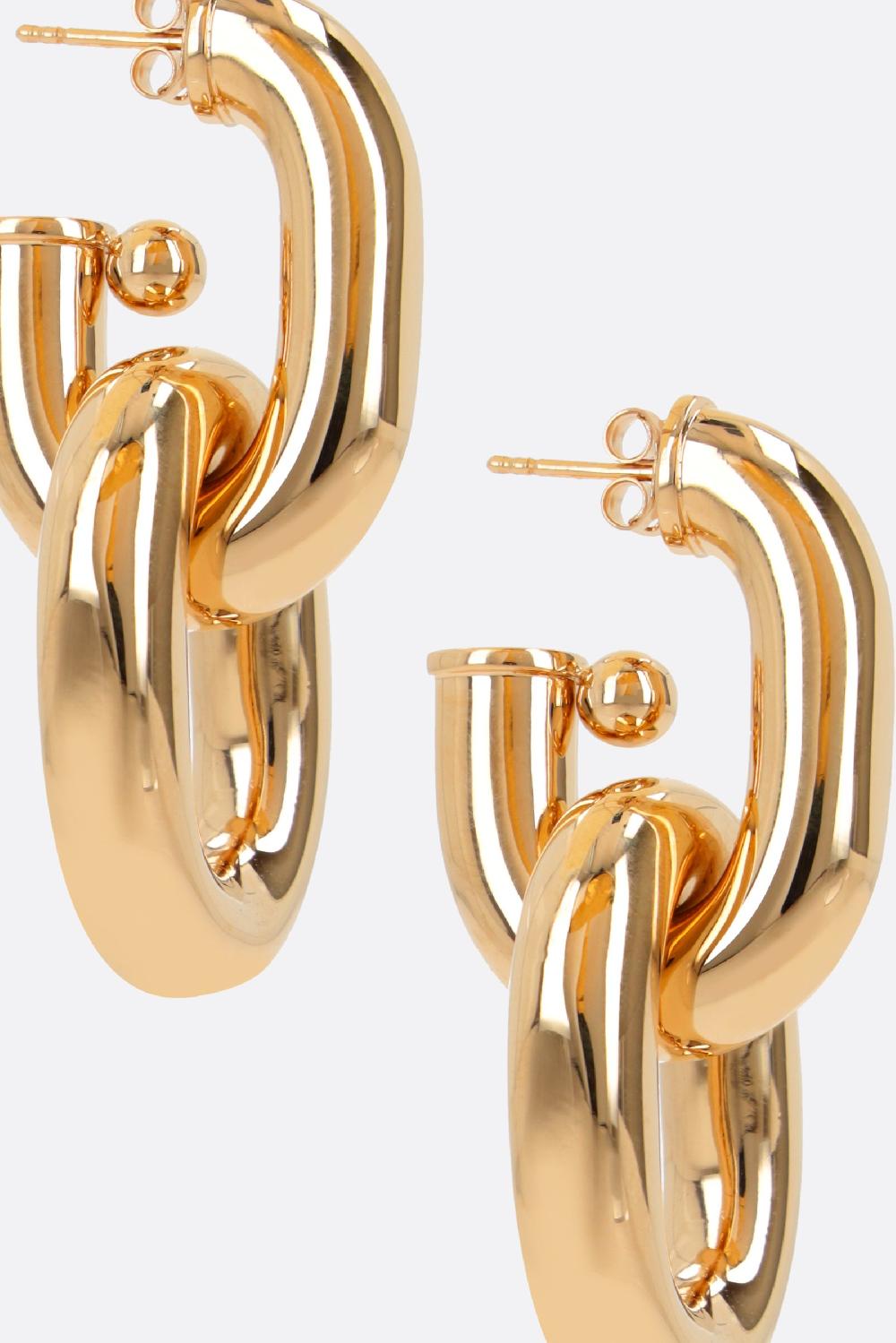 RABANNE Orecchini A Doppio Cerchio XL Link In Ottone