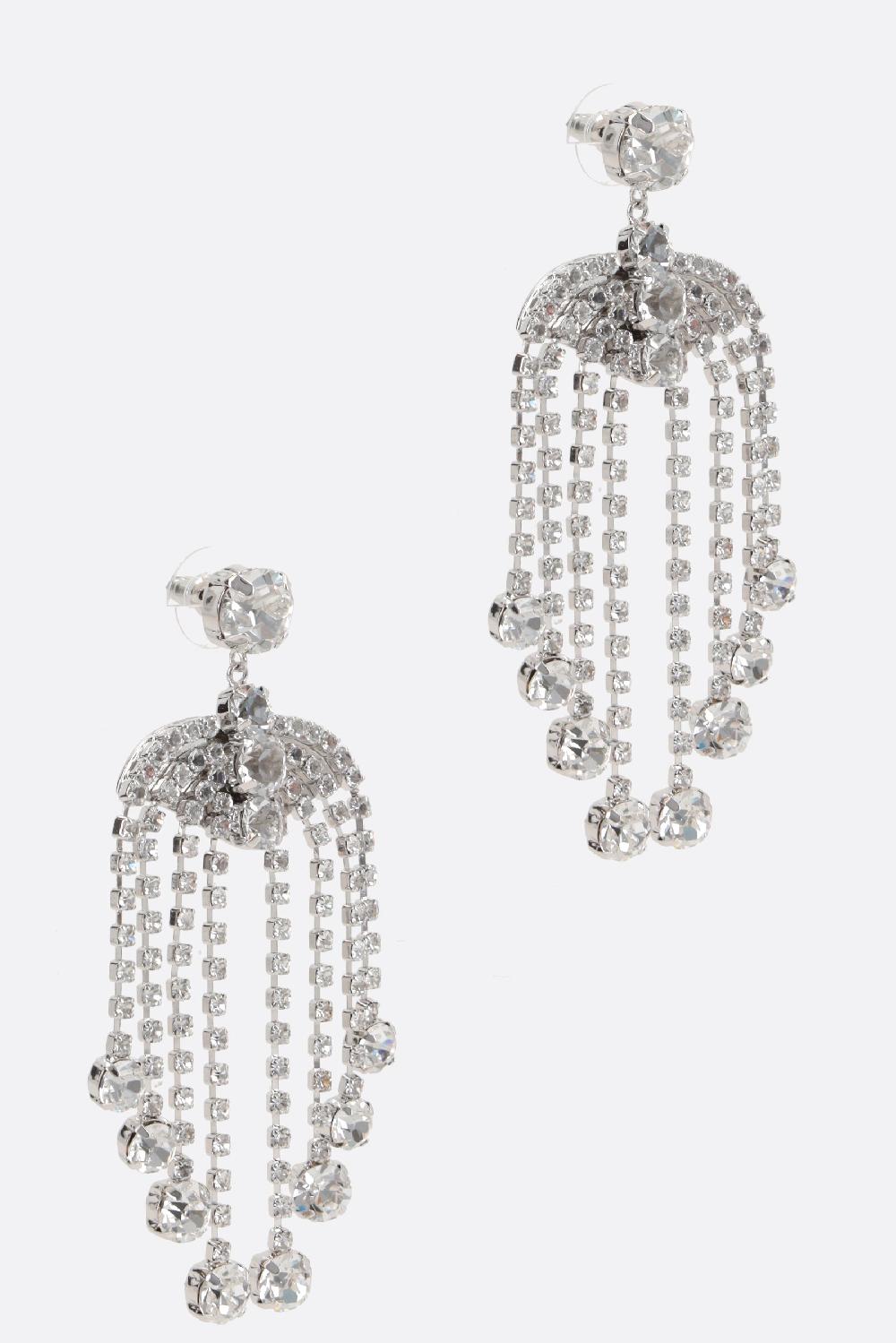 SELF PORTRAIT Orecchini Crystal Chanderlier In Metallo