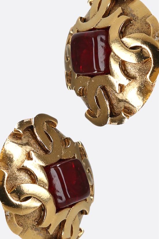 CHANEL VINTAGE WOMAN Orecchini In Metallo Con Pietra