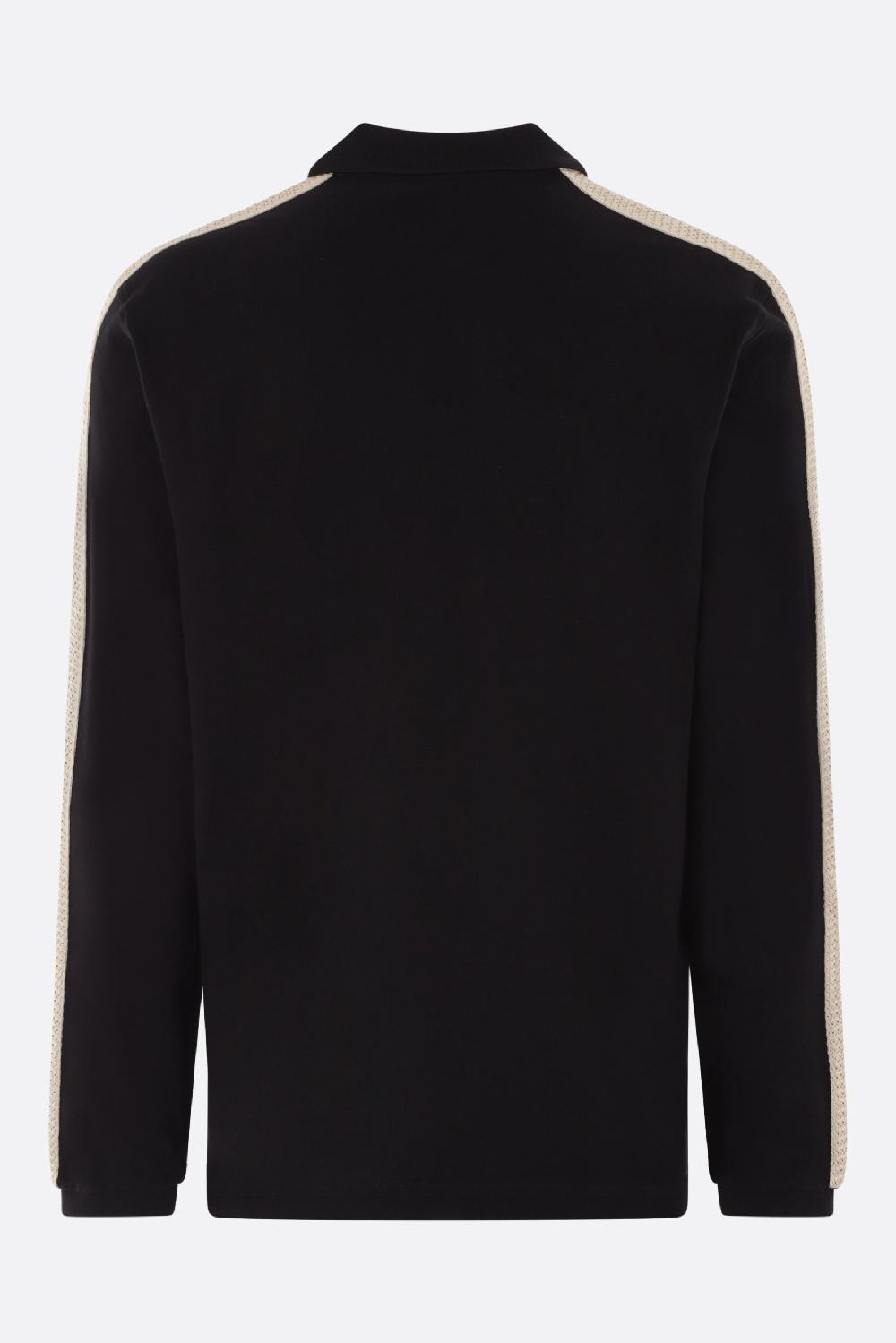 PALM ANGELS Camicia In Piquet Ricamo Logo