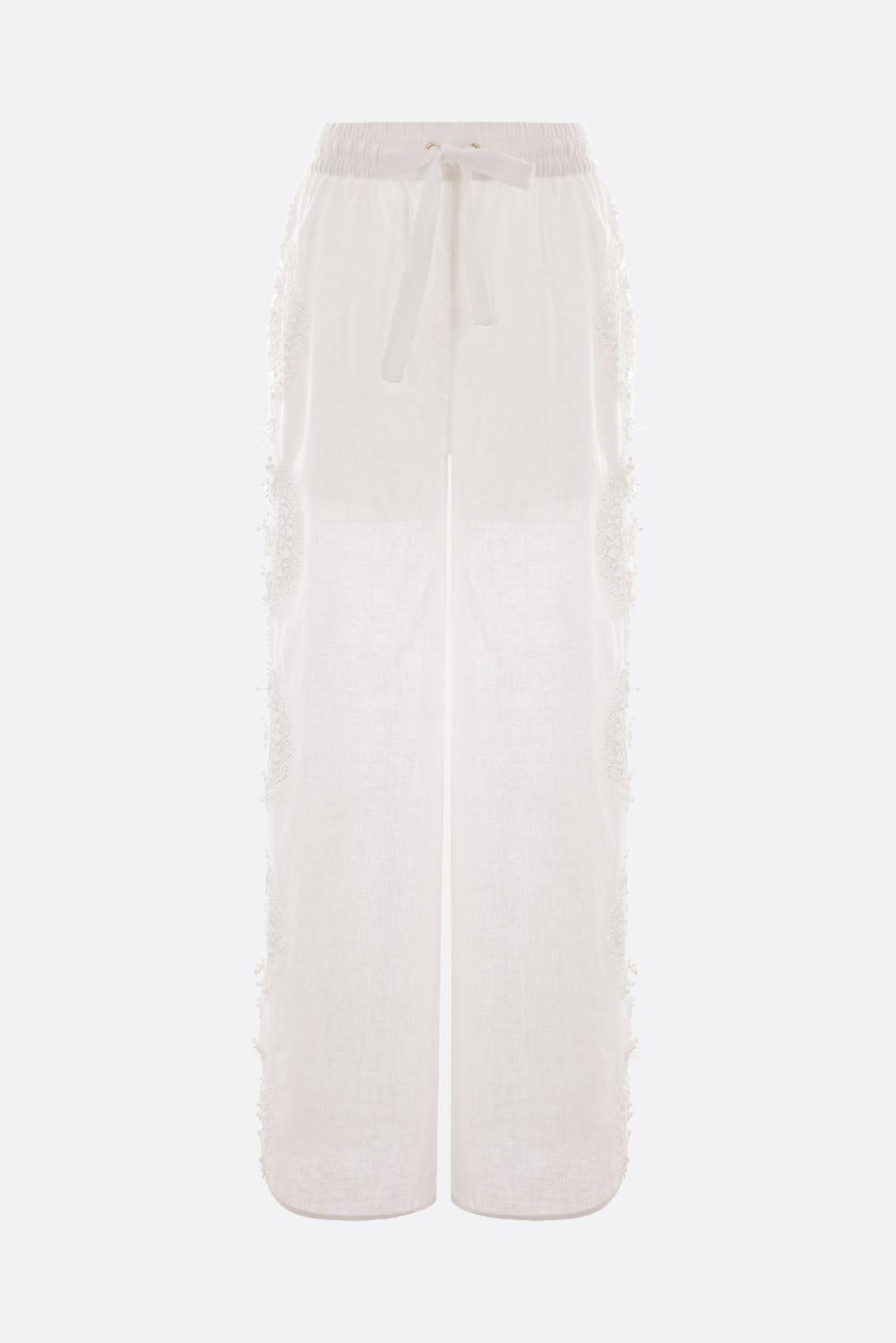 ZIMMERMANN pantalone a gamba ampia Halliday in lino
