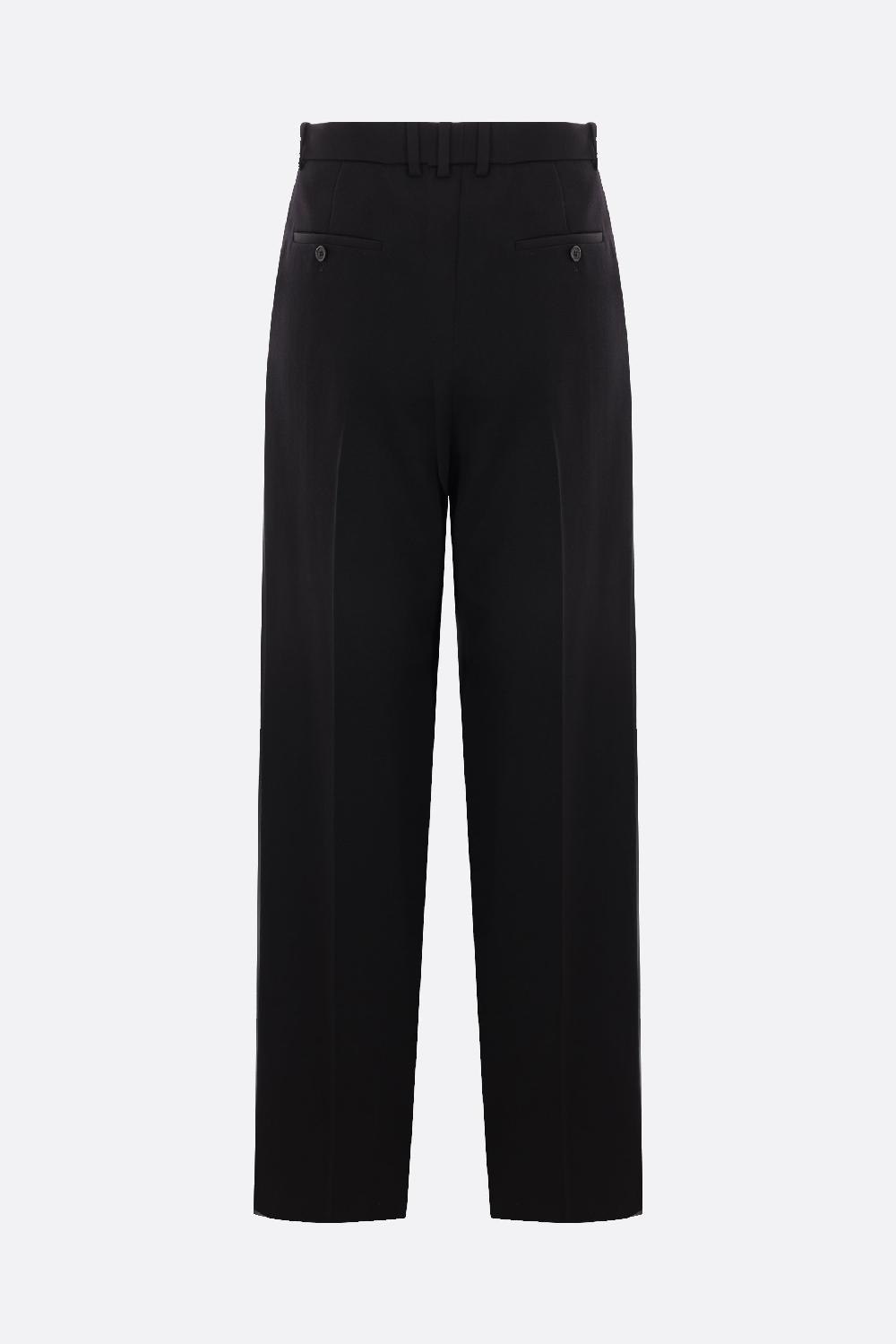 SAINT LAURENT Pantalone A Gamba Ampia In Grain De Poudre
