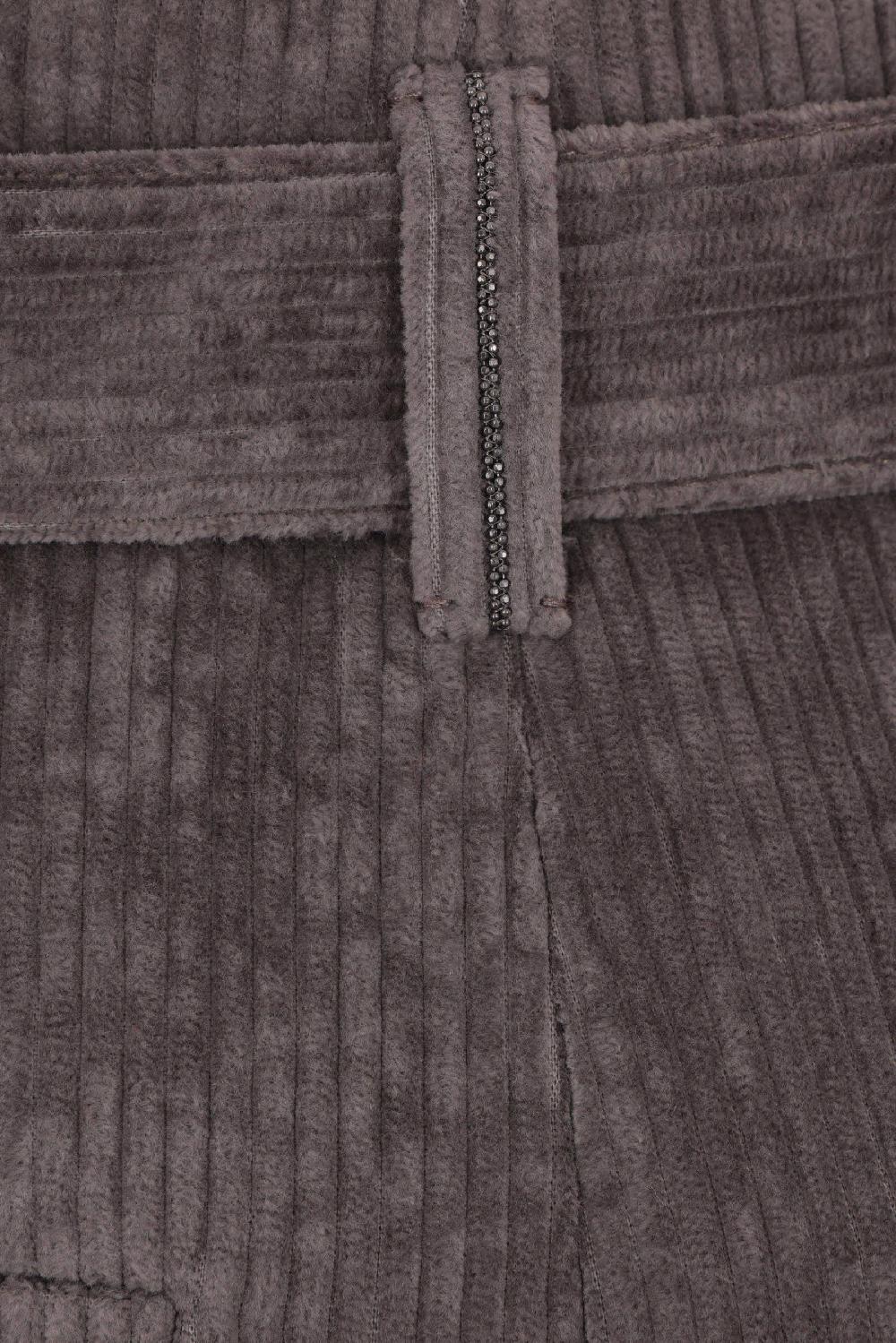 BRUNELLO CUCINELLI Pantalone A Gamba Ampia In Velluto A Costine Con Cintura