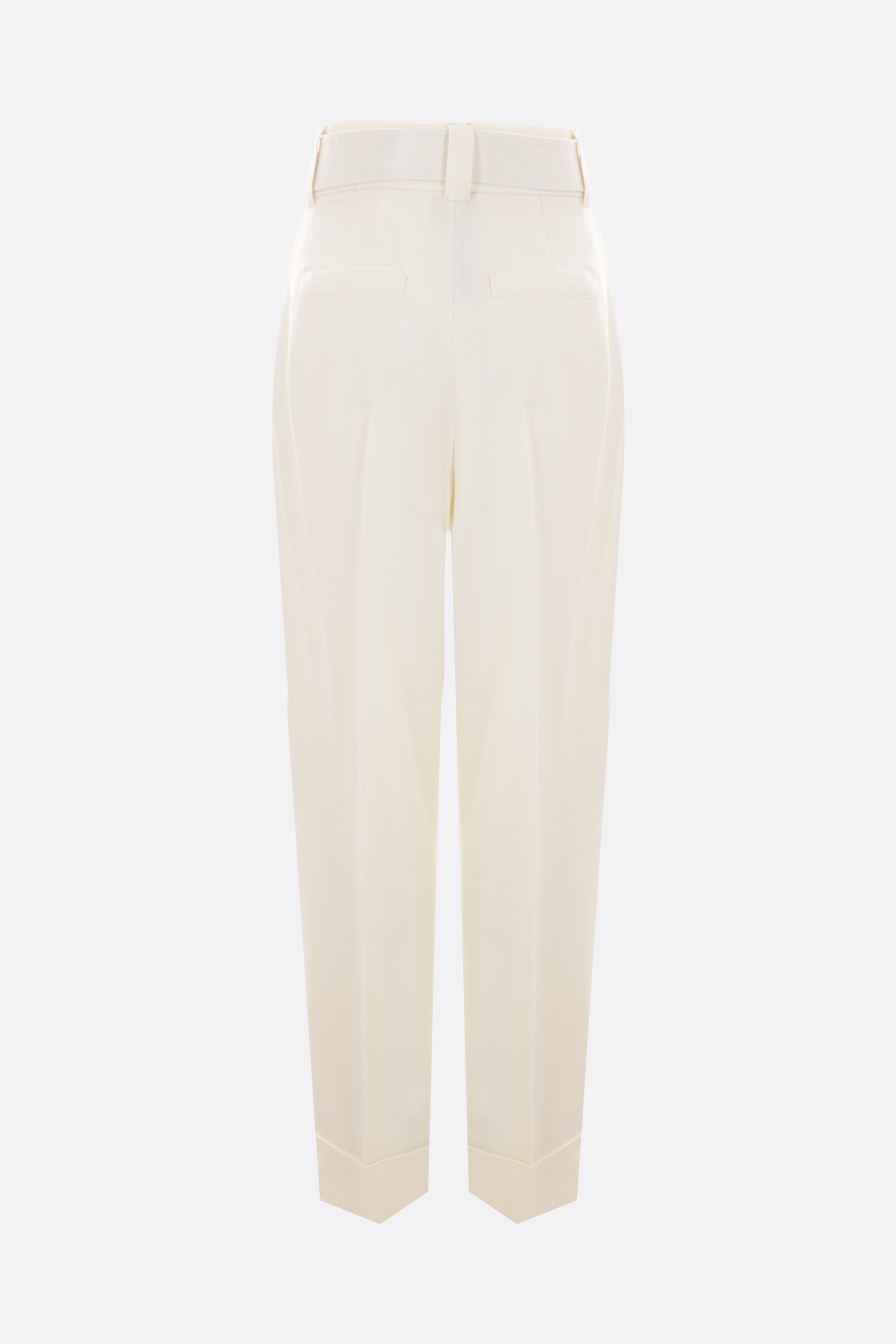 MAX MARA Pantalone A Gamba Ampia Street In Grain De Poudre