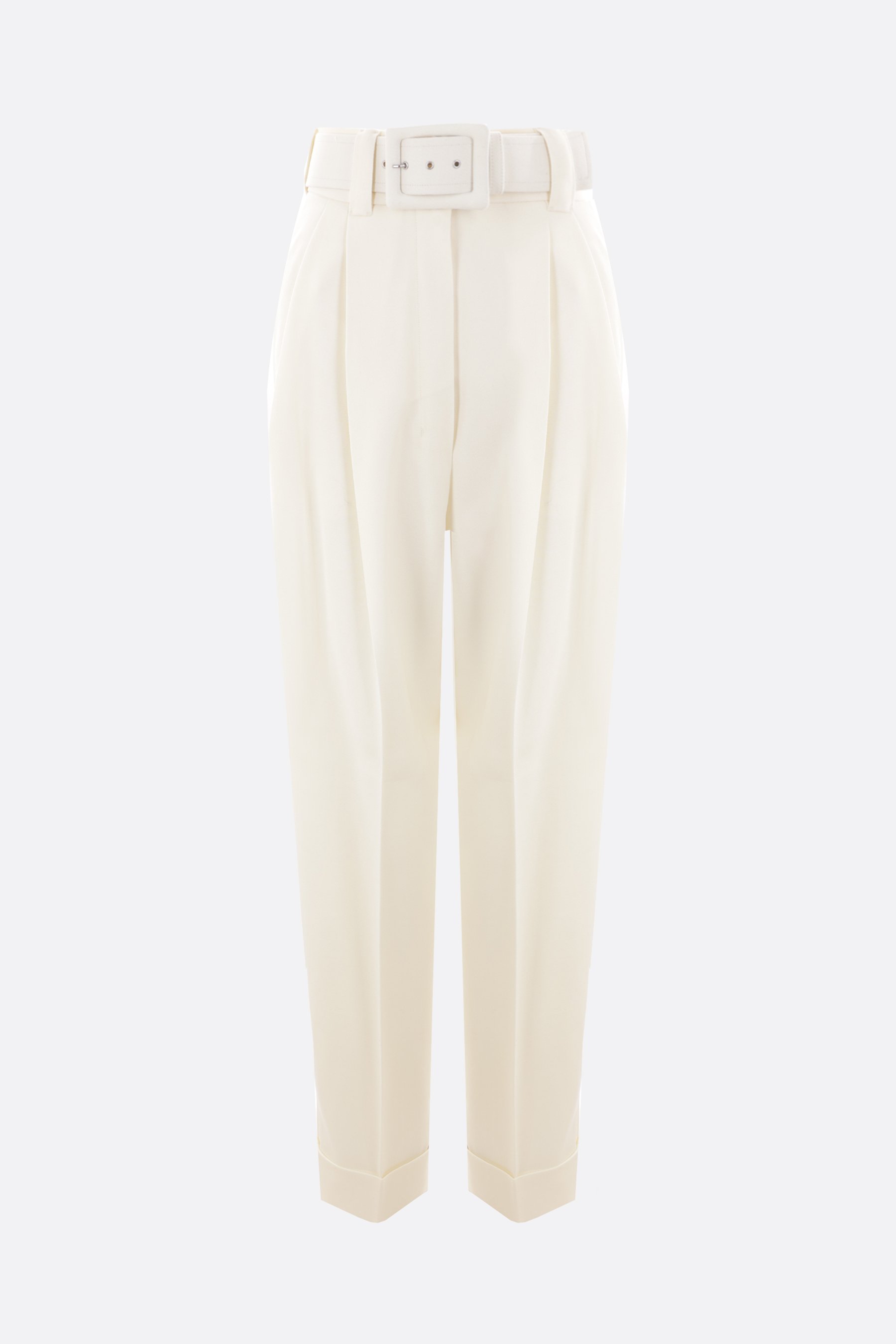 MAX MARA pantalone a gamba ampia Street in grain de poudre
