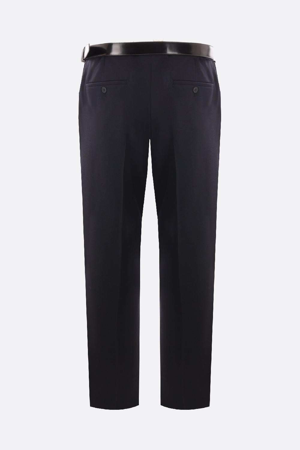 PRADA Pantalone A Gamba Dritta In Gabardine Con Cintura